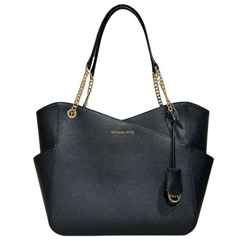 michael kors jet set black saffiano leather zip top tote|michael kors saffiano bag review.